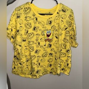 SpongeBob SquarePants Yellow crop tee